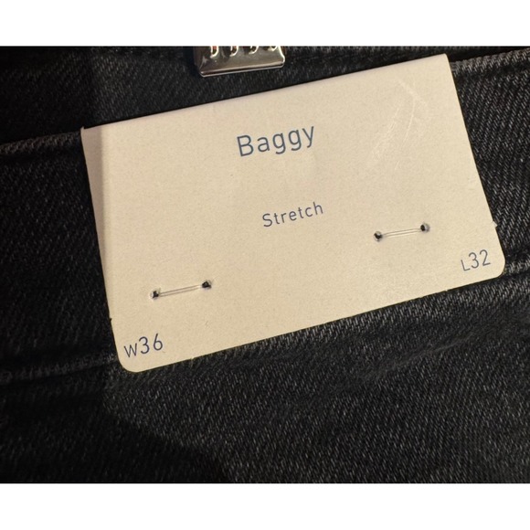 Hollister Baggy Stretch Distressed Black Men's Jeans 36 x 32 Retail $49.95 NWT! - Picture 3 of 5